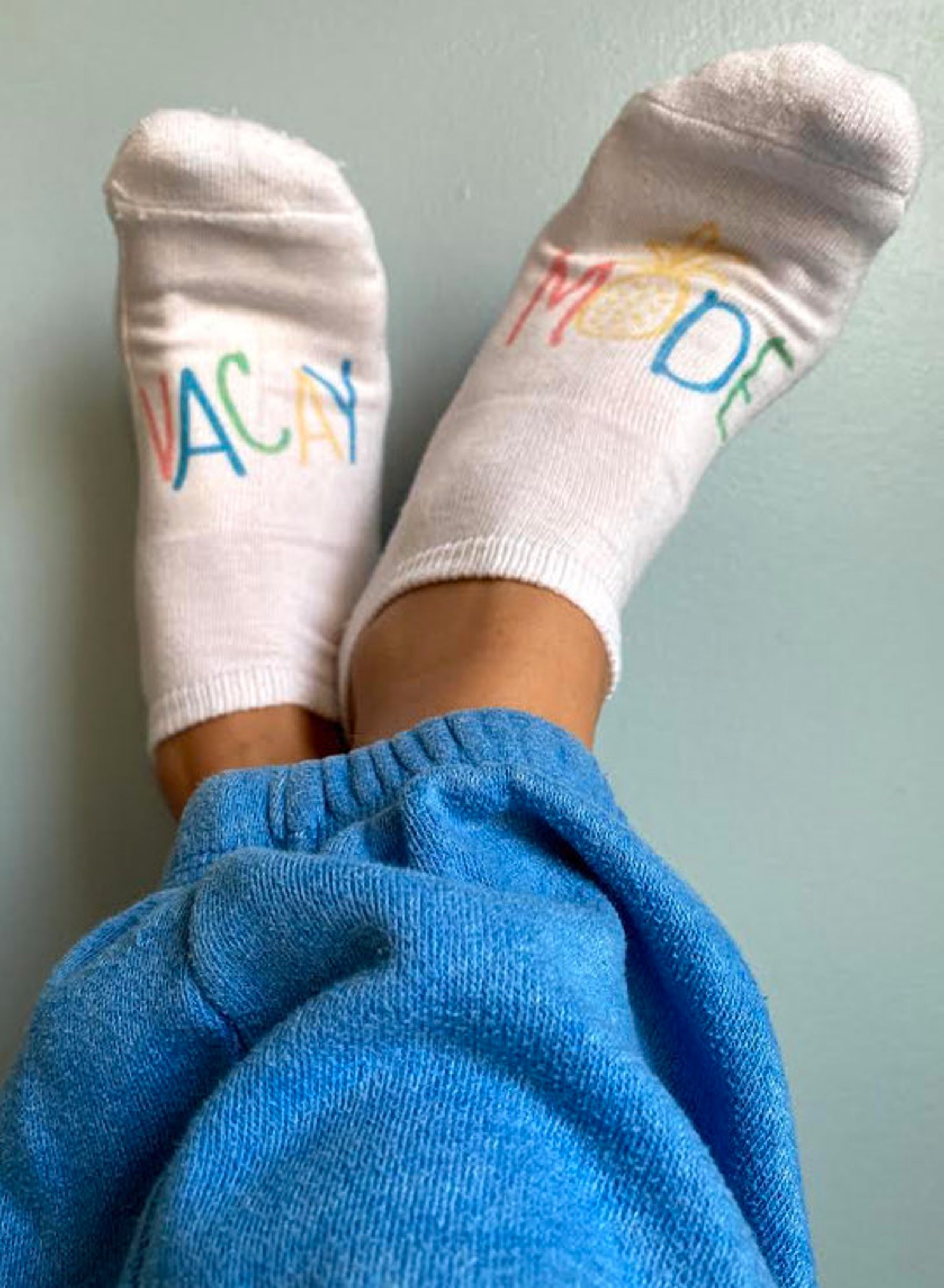 Socks with sayings Vacay Mode Women's socks Fun Socks Etsy