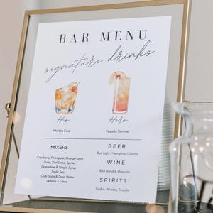 Signature Drinks Bar Sign