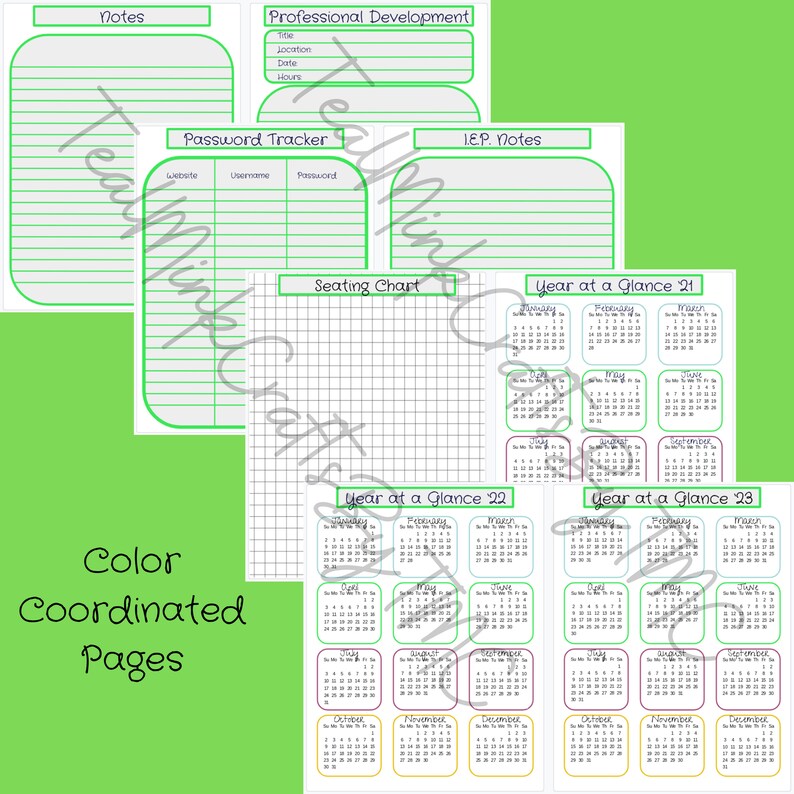 20212023 Printable Teacher Planner Daily/weekly Lesson Etsy