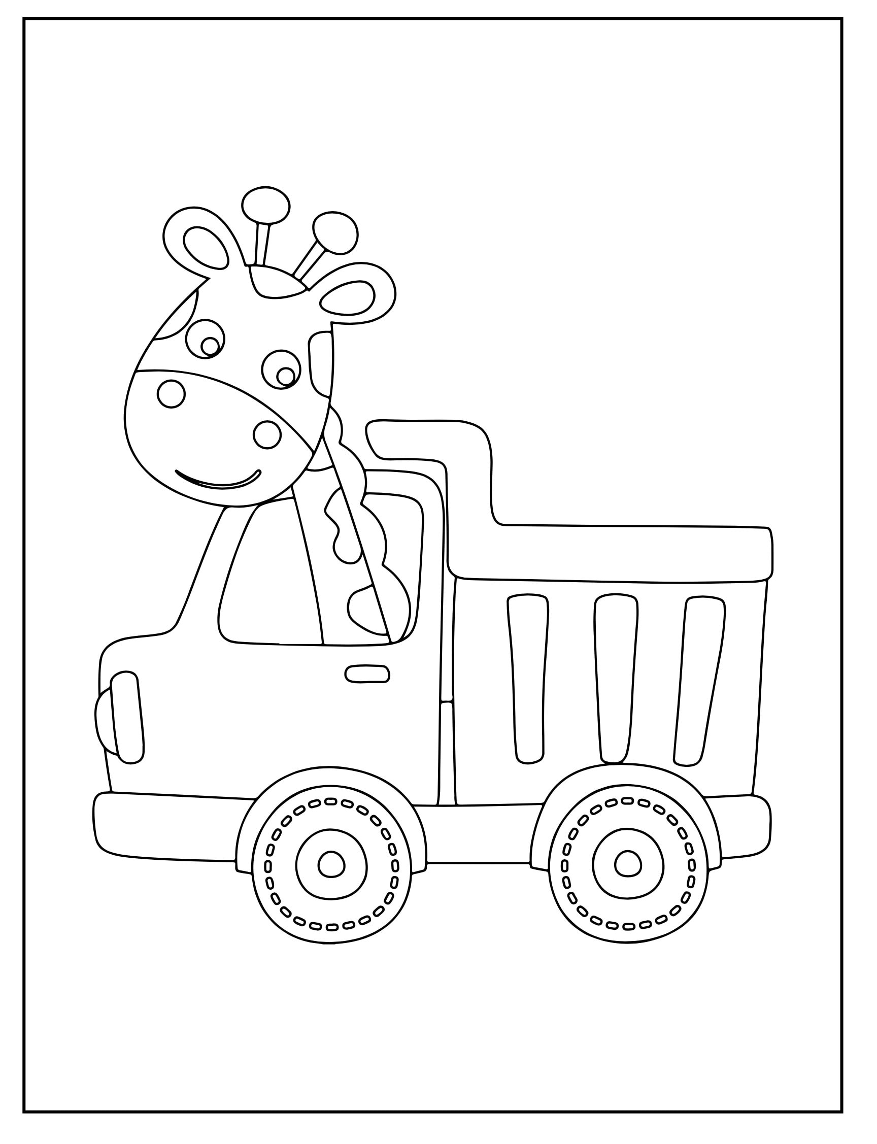 Construction Vehicles Coloring Book - Etsy