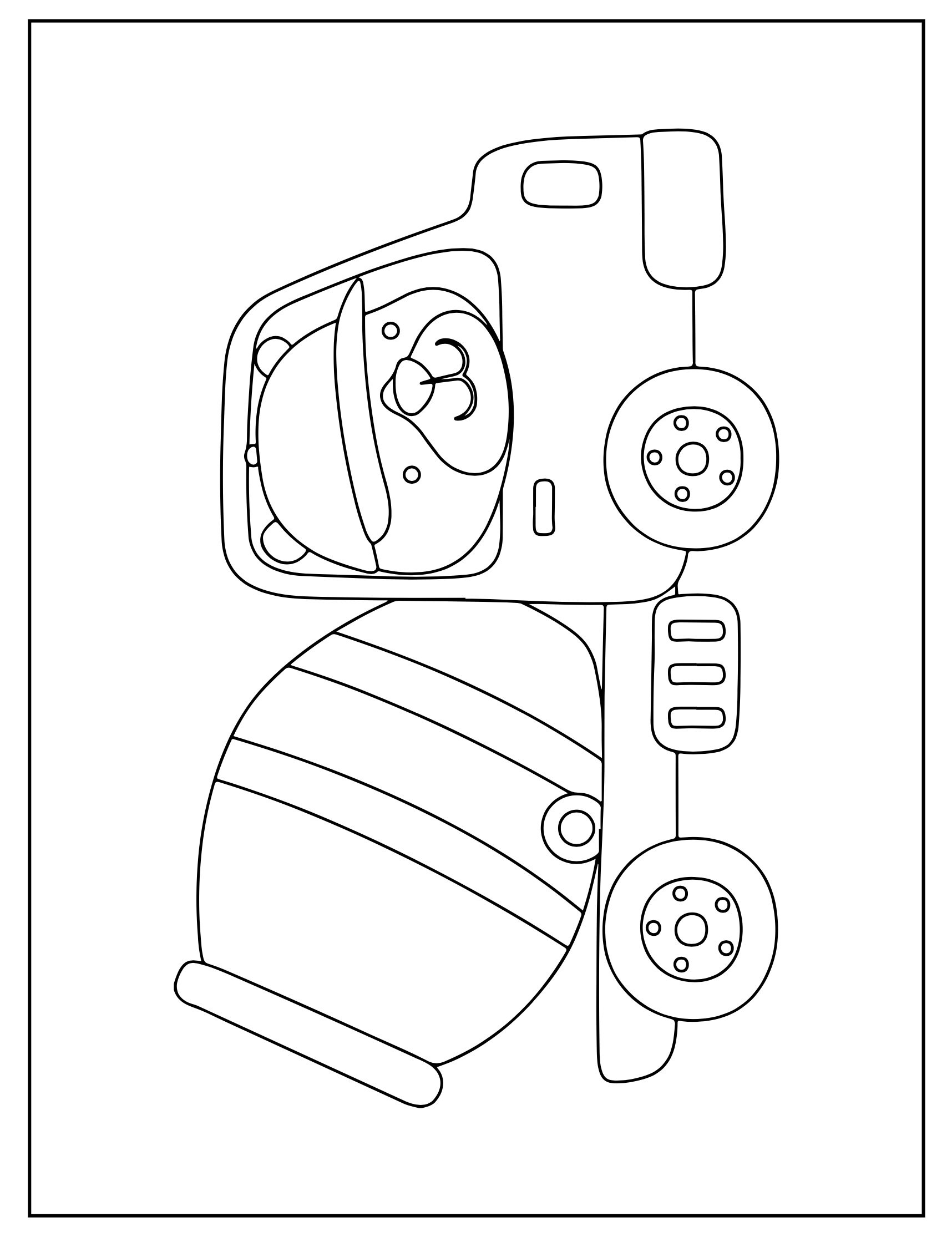 Construction Vehicles Coloring Book - Etsy