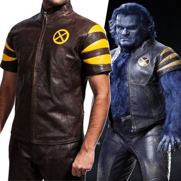 Inspired By Kelsy Grammer X Men The Last Stand Leather Jacket Handcrafted Beast Cosplay Costume