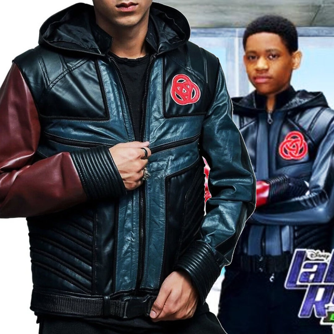 Inspired by Lab Rats Leo Dooley Hooded Mission Leather Jacket, Movie Cosplay Contuse ...