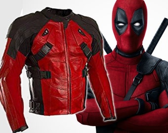 Inspired By Ryan Deadpool Wade Motorcycle Biker Real Leather Jacket Cosplay