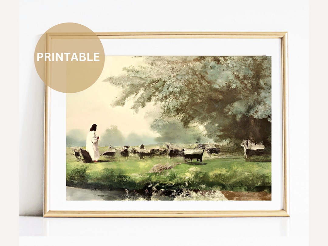 Jesus Christ Art Feed My Sheep Digital Download - Etsy UK