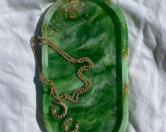 Jade Crystal trinket tray