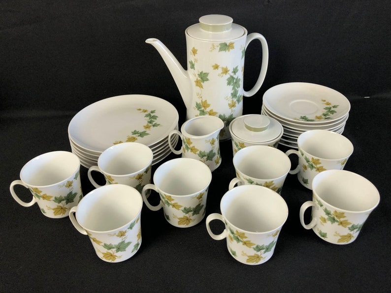 Vintage 25 Piece Eschenbach China Tea / Coffee & Dessert Set Ivy
