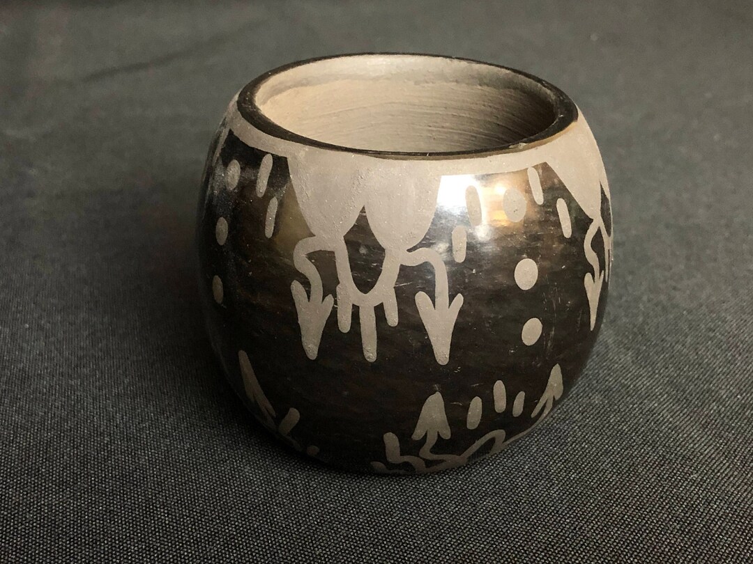 Myra Sisneros Black Pottery Native American Santa Clara Etsy