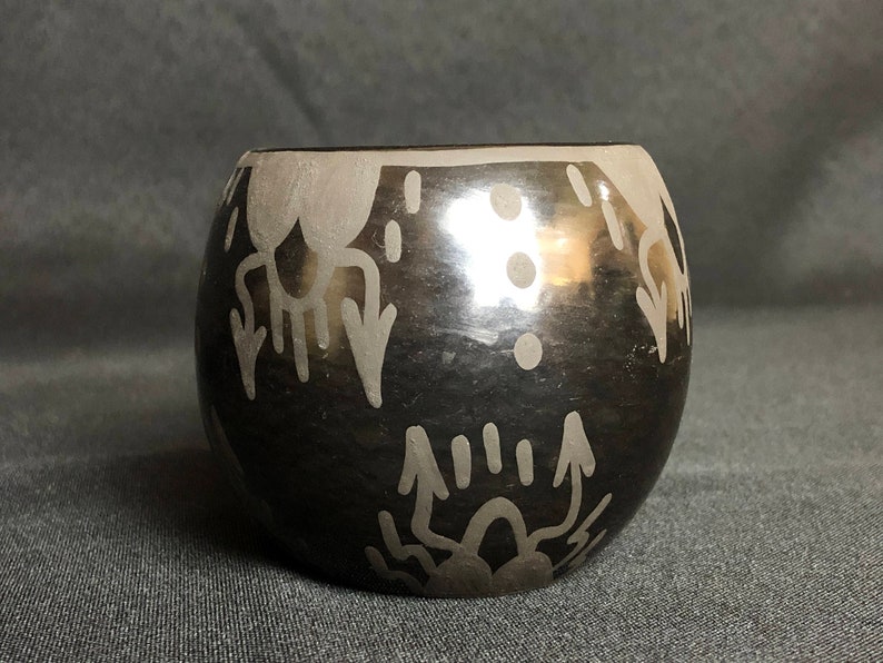 Myra Sisneros Black Pottery Native American Santa Clara Etsy