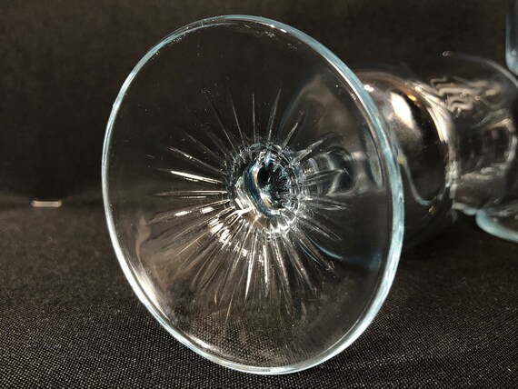 クリスタルボトル　昭和レトロ　ヴィンテージ Set of 10 Vintage Star Sapphire Stemmed Glasses | 1960's DUZ