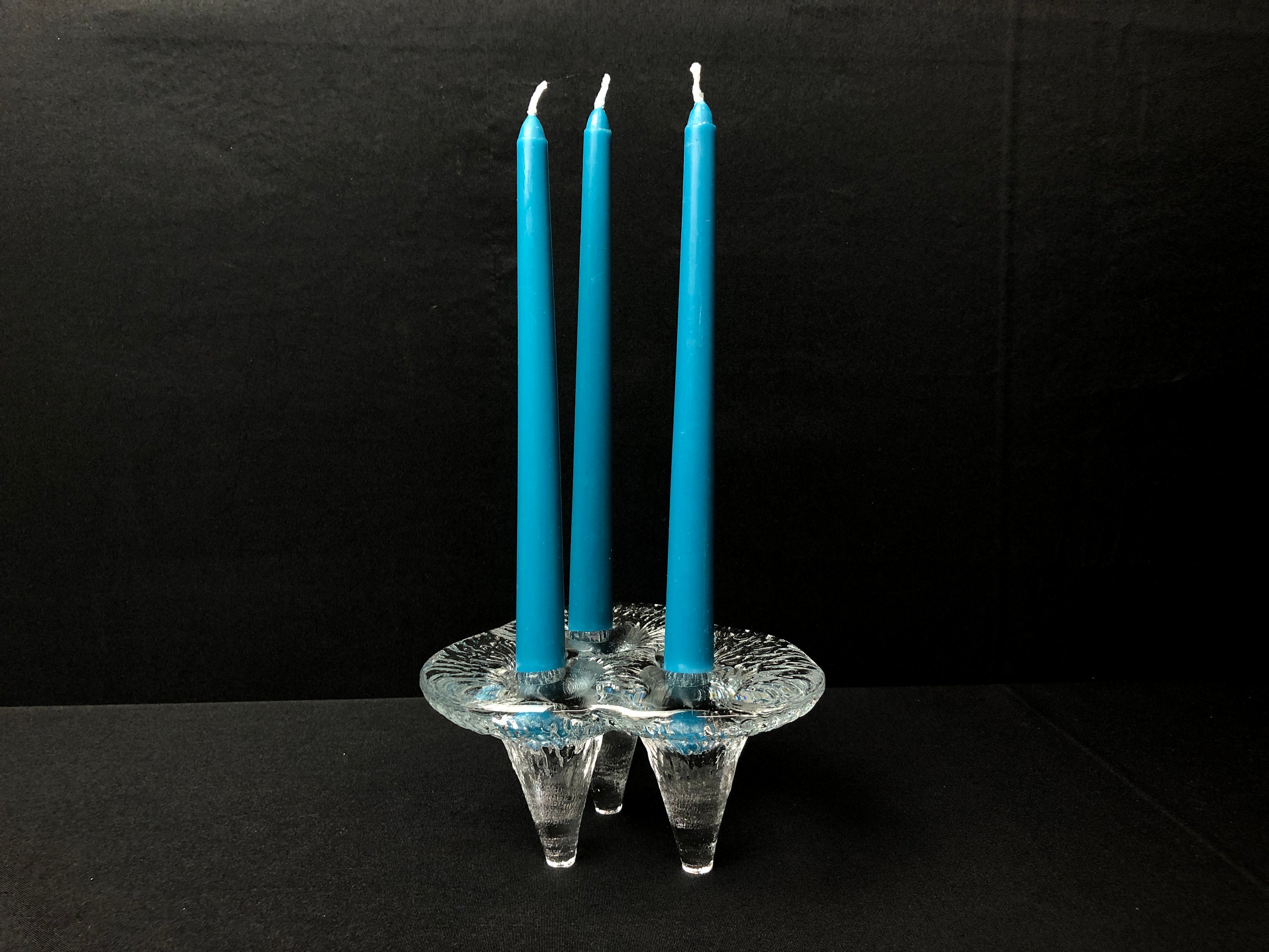 Blenko Glass Candle Holder - Etsy Blenko Glass Candle Holder - Etsy