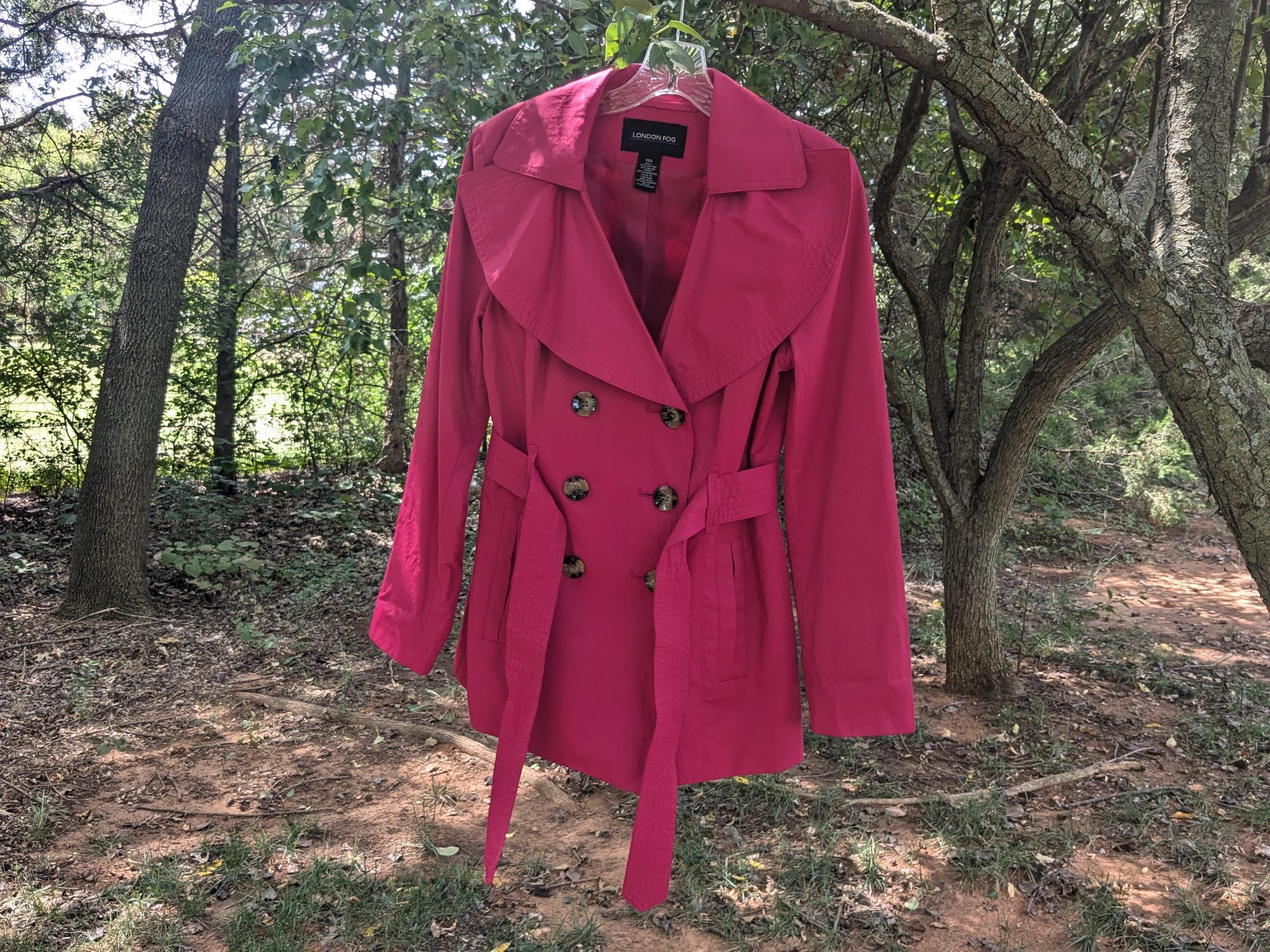 Like New Condition, Fashionable Ladies Bright Pink London Fog 