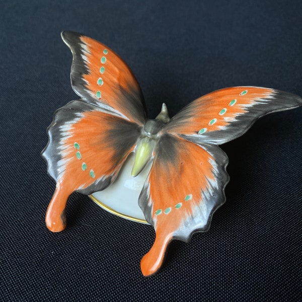 Hand-Painted Rosenthal Porcelain Figurine | Butterfly | Germany | Vintage | 1835 Kunstabteilung Selb Handgemalt