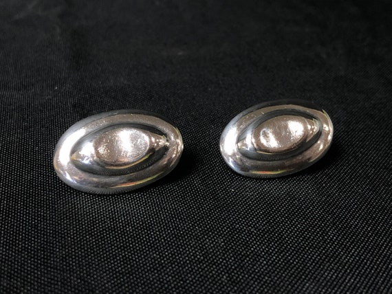 Sterling Silver Post Modern Oval Earrings | 925 |… - image 6