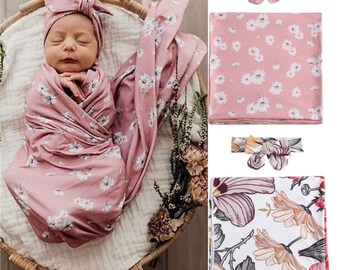 swaddle blanket with bow