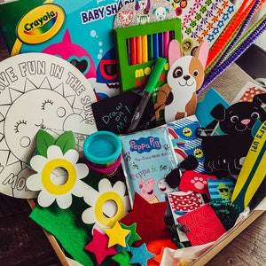 Kids activity box, Kids sensory gift, birthday gift for kids, play gift set, play set for kids, activity box, busy box, travel activity