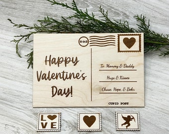 Valentine's Day Post Card svg,  digital file for laser, laser ready valentine's day DIY, glowforge svg, laser cut valentine's day postcard