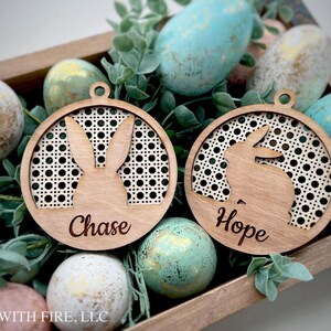 Rattan / Cane weave Easter tags bundle svg, Easter bunny tags, Easter Rabbit tags DIY, Laser ready Easter svg, Easter digital file for DIY