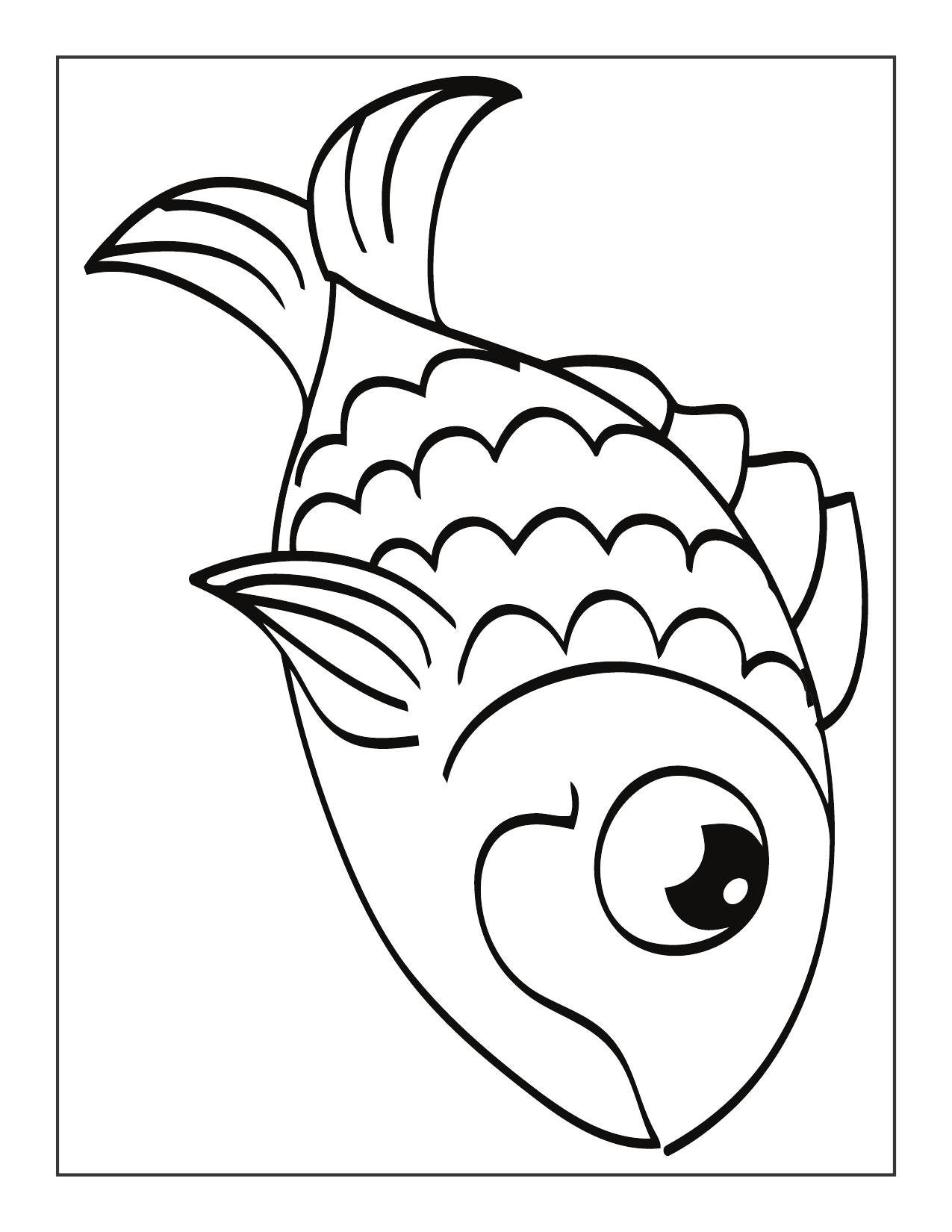 Coloring Book Pages Gold Fish 20 Different Designs Kids - Etsy