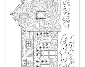 French Coloring Page Etsy