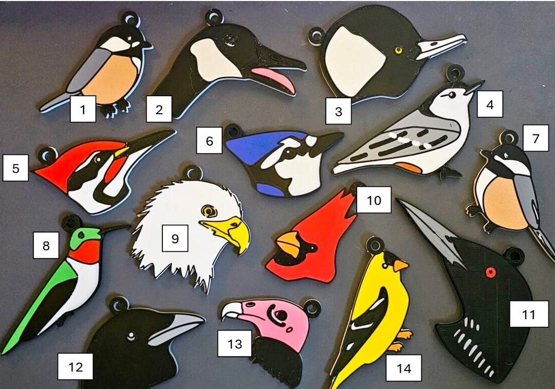 North American Backyard Bird Keychains North American Backyard Bird