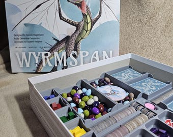 Wyrmspan Box Organizer | Wyrmspan Token and Card Organization | Wyrmpsan Token Upgrades | Wyrmspan Organization Upgrade