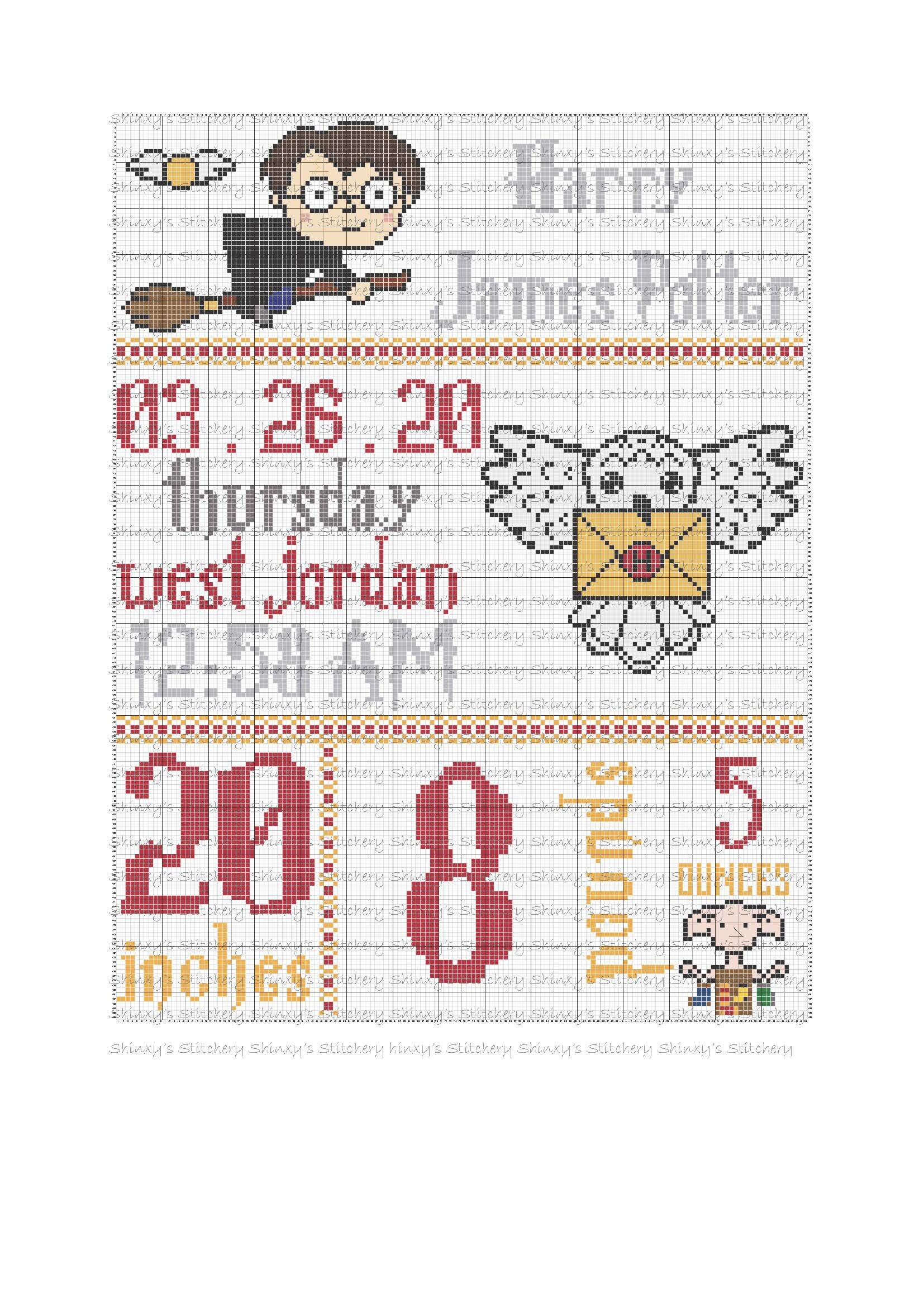 FO] My daughter made a Harry Potter sampler : r/CrossStitch