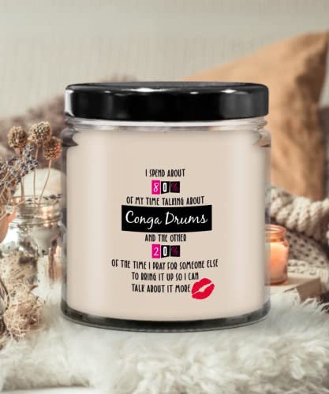 Conga Drums Candle, Conga Drums Gifts Idea, Gift for Conga Drums, Birthday Christmas Gift Idea