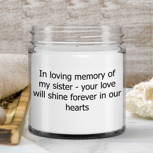 Memory candles for deceased sister memory candle for a sister memorial candle for loss of sister memory candle for sister