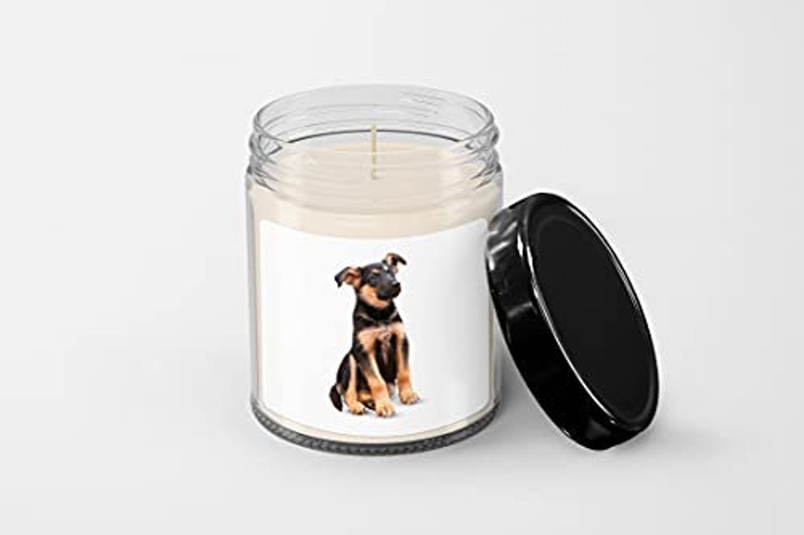 German Shepherd Dog Candle Soy Wax Candle Hand Poured Candle 9 Oz