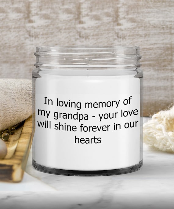 Memory candles for deceased grandpa memory candle for a grandpa memorial candle for loss of grandpa memory candle for grandpa