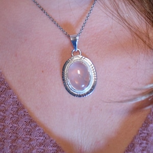 Celestial Harmony: Brazilian Rose Quartz Pendant for Heart Chakra - Healing Pink Gemstone Statement Crystal Jewelry Gift for Her