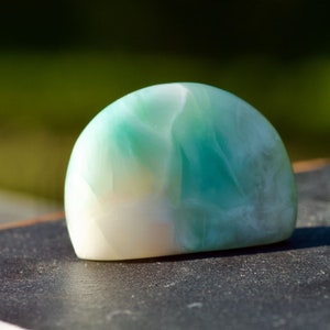 Larimar Cabochon: Polished Caribbean Gemstone for Jewelry Making
