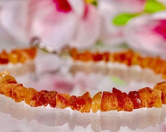 Handmade Imperial Topaz Necklace: Raw Gemstone Statement Jewelry