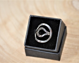 New-Silver Statement Ring: Adjustable Handmade Jewelry Gift