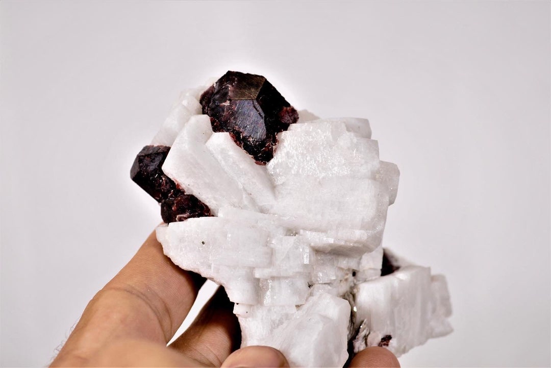 Rare Andradite Garnet Mineral Specimen on Feldspat - Healing ...