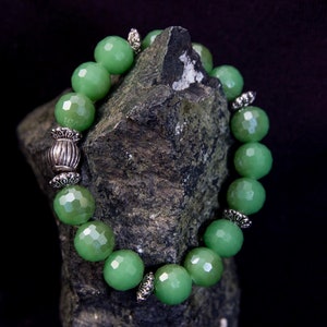 Handgefertigtes Armband „Tarovski“, Klares Grünes Glas Kristall Schmuck Mode, Hochzeit Perlen einzigartiges Geschenk für Sie