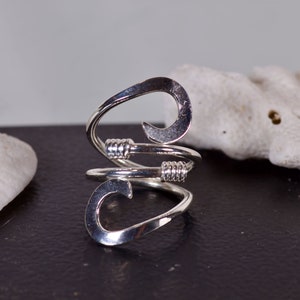Adjustable New-Silver Ring: Beauty and Durability Combined - Handmade Silver Statement Boho Jewelry Nickel Free Gift for Her