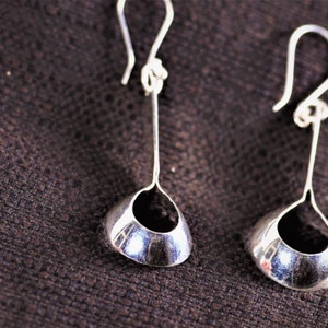 Handcrafted New-Silver Earrings: Celestial Boho Fashion Jewelry