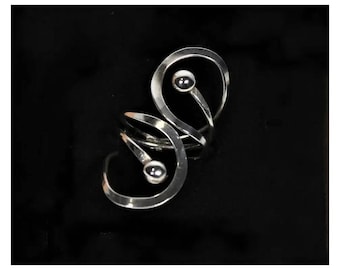 Handgjord silverring: Boho vintage smycken present
