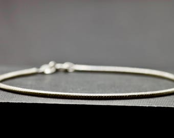 Pulsera de Plata de Ley - Regalo Minimalista Unisex - 19,5 cm