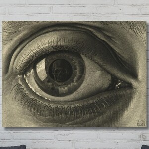 Maurits Cornelis Escher The Eye Canvas Poster Art,Maurits Cornelis Escher Painting on Canvas Art ,Maurits Cornelis Escher Canvas Poster Arts