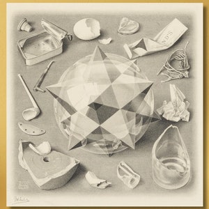 Maurits Cornelis Escher Order and Chaos Canvas Poster Arts , Maurits Cornelis Escher Canvas Print Art ,Maurits Cornelis Escher  Poster Arts