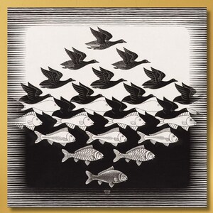 Maurits Cornelis Escher Canvas Poster Art , Maurits Cornelis Escher Painting on Canvas Art ,Maurits Cornelis Escher Canvas Poster Arts