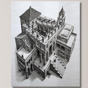 Maurits Cornelis Escher Canvas Poster Art , Maurits Cornelis Escher Painting on Canvas Art ,Maurits Cornelis Escher Canvas Poster Arts