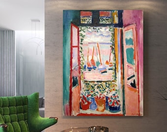 Henri Matisse The Open Window Canvas Wall Art / Henri Matisse Print / Henri Matisse Posters /The Open Window Home Decors / Canvas Paintings