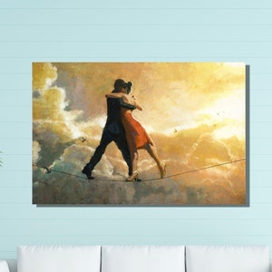 Tango Dancer Canvas on the Rope Canvas Wall Arts/Dancing Painting Canvas Wall Art/Trendy Wall Art/Dancer Room Wall Art Decor/Gift For Dancer