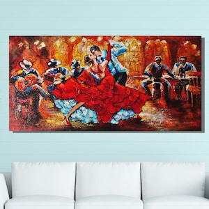 Tango Dancer Painting Canvas Wall Arts/Dancing Painting Canvas Wall Art/Trendy Wall Art/Dancer Room Wall Art Decor/Gift For Dancer Posters