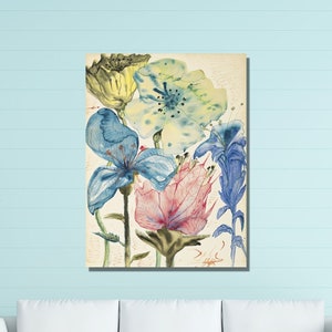 Flowers Painting by Salvador Dali Canvas Wall Art/Salvador Dali Reproduction Prints/Modern Wall Art/Abstract Print Art/Modern Painting Art