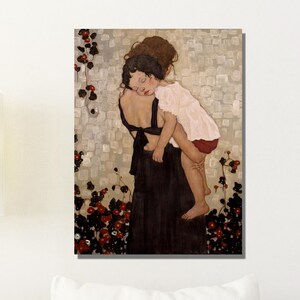 The Mother Gustav Klimt Canvas Print Art /Gustav Klimt Print/Gustav Klimt Posters /Gustav Klimt The Mother Home Decors/Extra Large Canvas